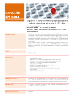 Scheda Tecnica Corso su EN15804 rev dp 03 07 14