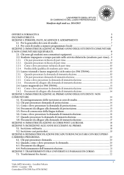 manifesto degli studi a.a. 2014-2015