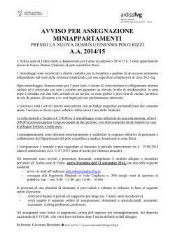 avviso miniappartamenti a.a. 14-15