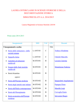 Manifesto degli studi, a.a. 2014-2015