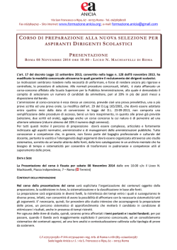 Presentazione Corso DS 08-11-14