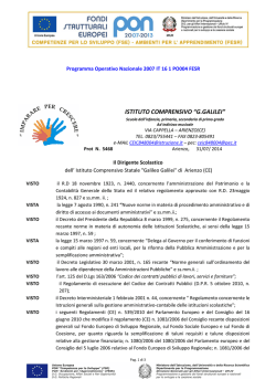Determina DS avvio procedura di gara PON FESR E1-425 -2014