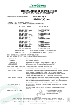 dichiarazione di conformit&agrave; ce ec declaration of conformity