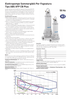 Elettropompe Sommergibili Per Fognatura Tipo ABS XFP CB Plus