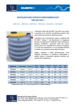 disoleatori statici prefabbricati uni en 858-1