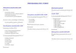 PROGRAMMA DEL CORSO - Universit&agrave; degli Studi Roma Tre