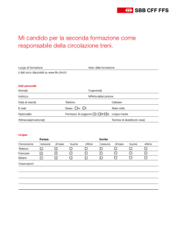 Mi candido per la seconda formazione come responsabile
