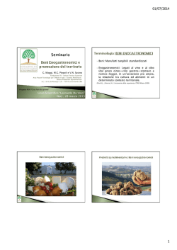 Noci: Seminario di Orientamento "Beni Enogastronomici e