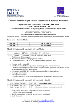 Programma del Corso