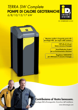 Prospetto: TERRA SW Complete pompe di calore
