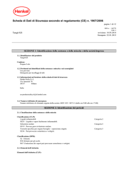 Scheda di Dati di Sicurezza secondo el regolamento (CE