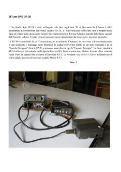 SET RADIO SPIA SP-20 di Giacomo I4CQO