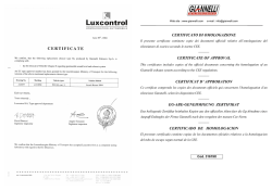 certificato di omologazione certificate of approval certificat d