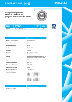 Aggiornamento scheda tecnica: Ethernet PUR
