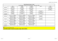 Orario Corso di laurea in Fisica 2^ anno
