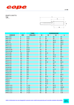 Af-89 ERMETO DIRITTO TUBO DIMENSIONE CODICE DN
