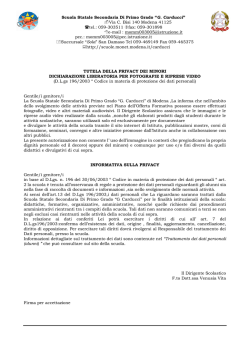 Scuola Statale Secondaria Di Primo Grado &ldquo;G. Carducci&rdquo; Via C