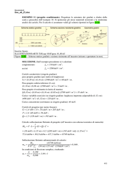 ESEMPIO 11 (progetto condizionato). Progettare le armature dei