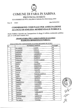 GRADUATORIA ERP - Comune di Fara in Sabina