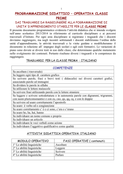 Classe prima - istituto comprensivo 22 alberto mario