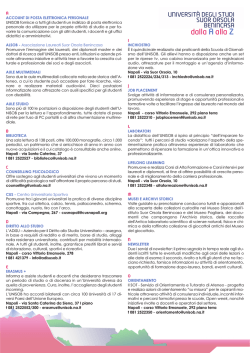 dalla A alla Z - Istituto Universitario Suor Orsola Benincasa