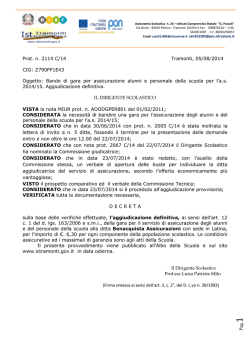z - Aggiudicazione definitiva