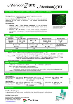 Scheda Tecnica Menicon Z BTC