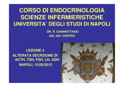 Lezione4 &ndash; ALTERATA SECREZIONE DI ACTH-TSH-FSH-LH-ADH