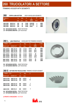 260 TRUCIOLATORI A SETTORE