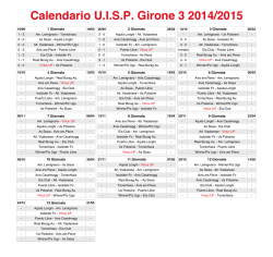 Il calendario - UP Virtus Parma