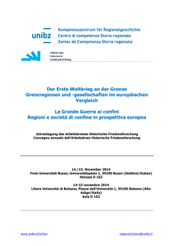 Der Erste Weltkrieg an der Grenze Grenzregionen und