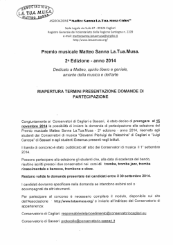 .LA *IM. MUSA. Premio musicale Matteo Sanna La.Tua.Musa. 2a