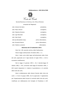 Delibera n. 183/2014/PAR