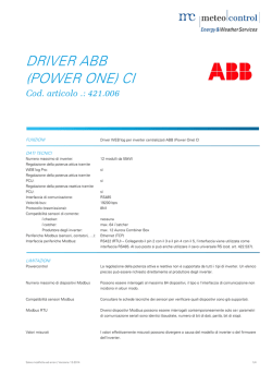 Scheda dati - meteocontrol