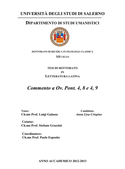 Commento a Ov. Pont. 4, 8 e 4, 9 - EleA@UniSA