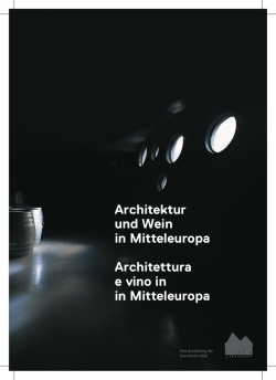 Architektur und Wein in Mitteleuropa Architettura e vino in in