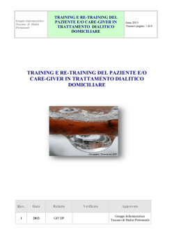 training e re-training del paziente e/o care