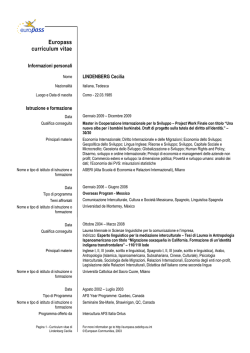 Europass curriculum vitae