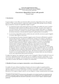 appunti su oligopolio - Facolt&agrave; di Economia