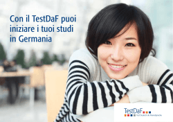 Con il TestDaF puoi iniziare i tuoi studi in Germania