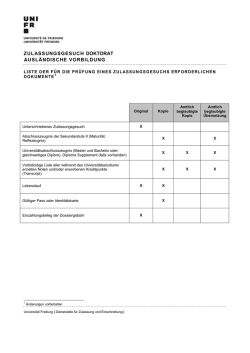 z ul ass ung sges uc h doktorat ausl &auml;n di s che vo rbi ld ung