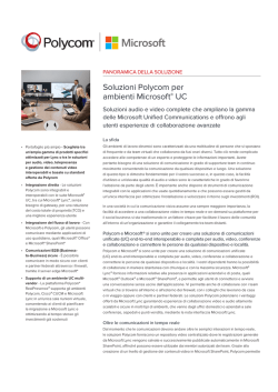 Soluzioni Polycom per ambienti Microsoft&reg; UC