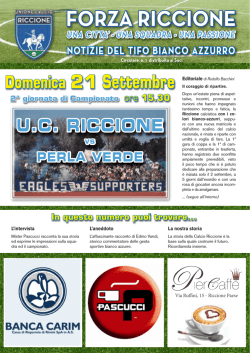 FORZA RICCIONE - ASD Unione Calcio Riccione