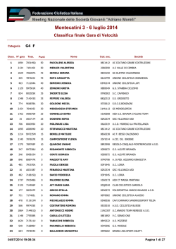 Montecatini 3 - 6 luglio 2014