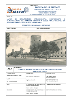 Sopralluogo UP Taranto: Via Pupino 92