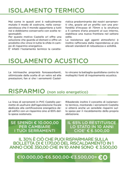 ISOLAMENTO TERMICO ISOLAMENTO ACUSTICO