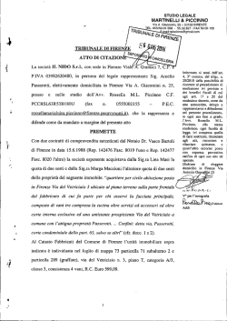 Atto di citazione Il Nido S.r.l. contro Corbelli e altri