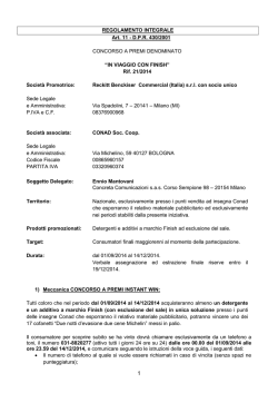 Leggi il Regolamento Integrale in pdf