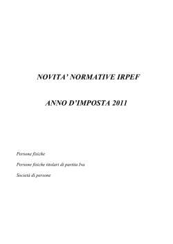 irpef - Dipartimento delle Finanze
