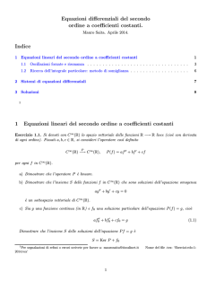 Equazioni del secondo ordine a coefficienti costanti
